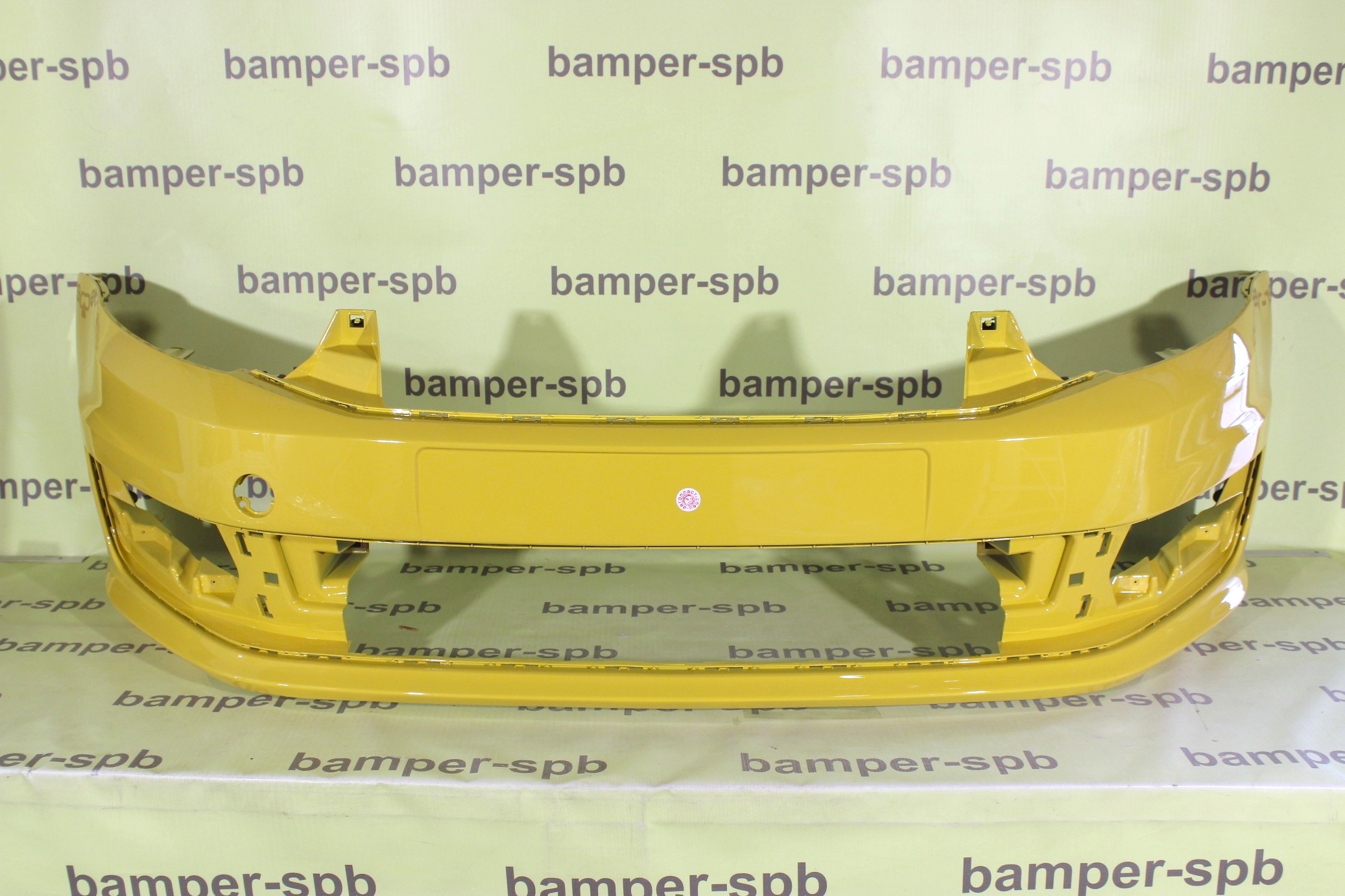 Бампер передний Volkswagen Polo 5 2015-2020 H5, LD1E Savanna Yellow Желтый