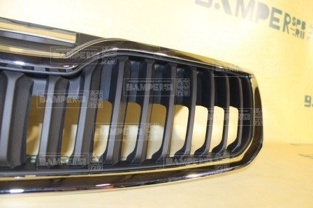 Решетка радиатора Skoda Rapid 2012-2020 хромированная окантовка Э.