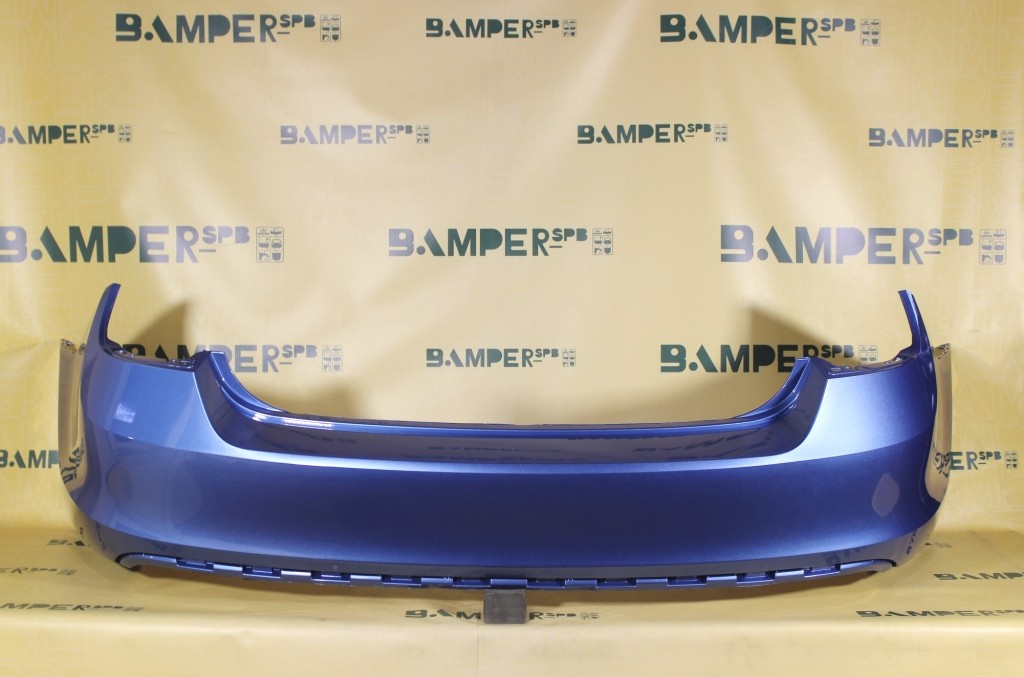 Бампер задний Skoda Rapid 2012-2020 G0, LQ5X Denim Blue Голубой Т.
