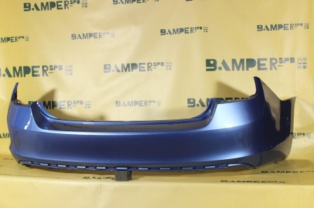 Бампер задний Skoda Rapid 2012-2020 G0, LQ5X Denim Blue Голубой Т.